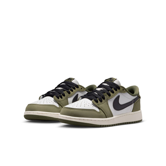 Air Jordan "1 Retro Low OG" Grade School - Medium Olive / Black