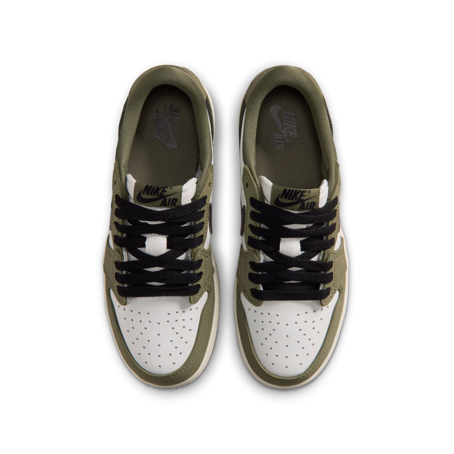 Air Jordan "1 Retro Low OG" Grade School - Medium Olive / Black