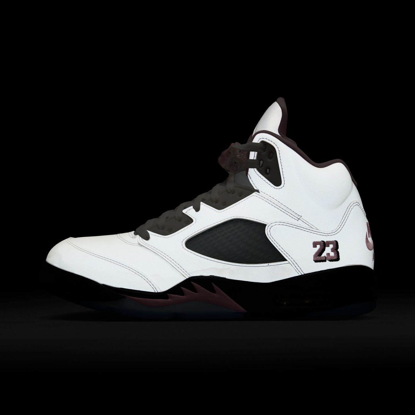 Air Jordan "Retro 5 OG" M - White / Med Soft Pink / Black