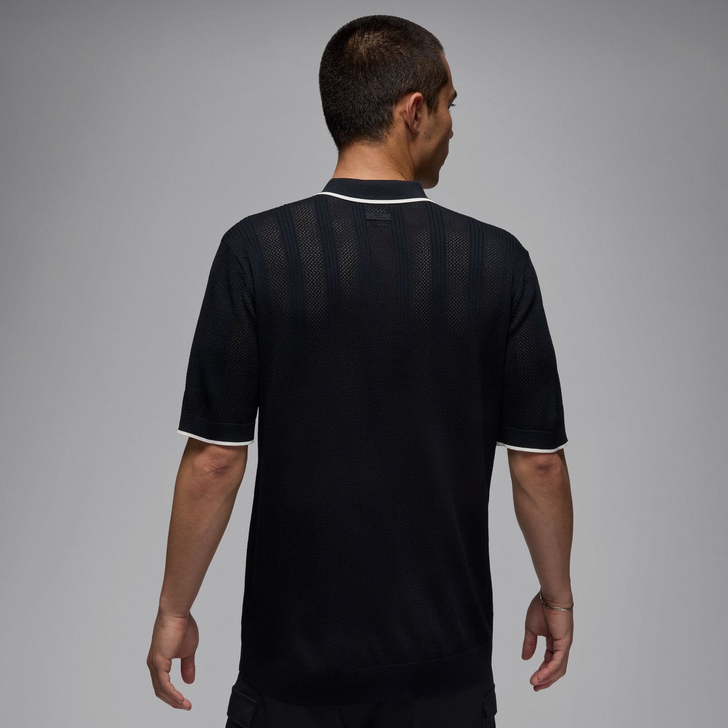 Jordan "Knit Button-Down Golf Top" M - Black