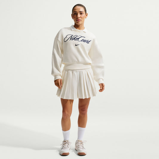 Nike Court "Crew-Neck Tennis Top" Womens - White / Navy