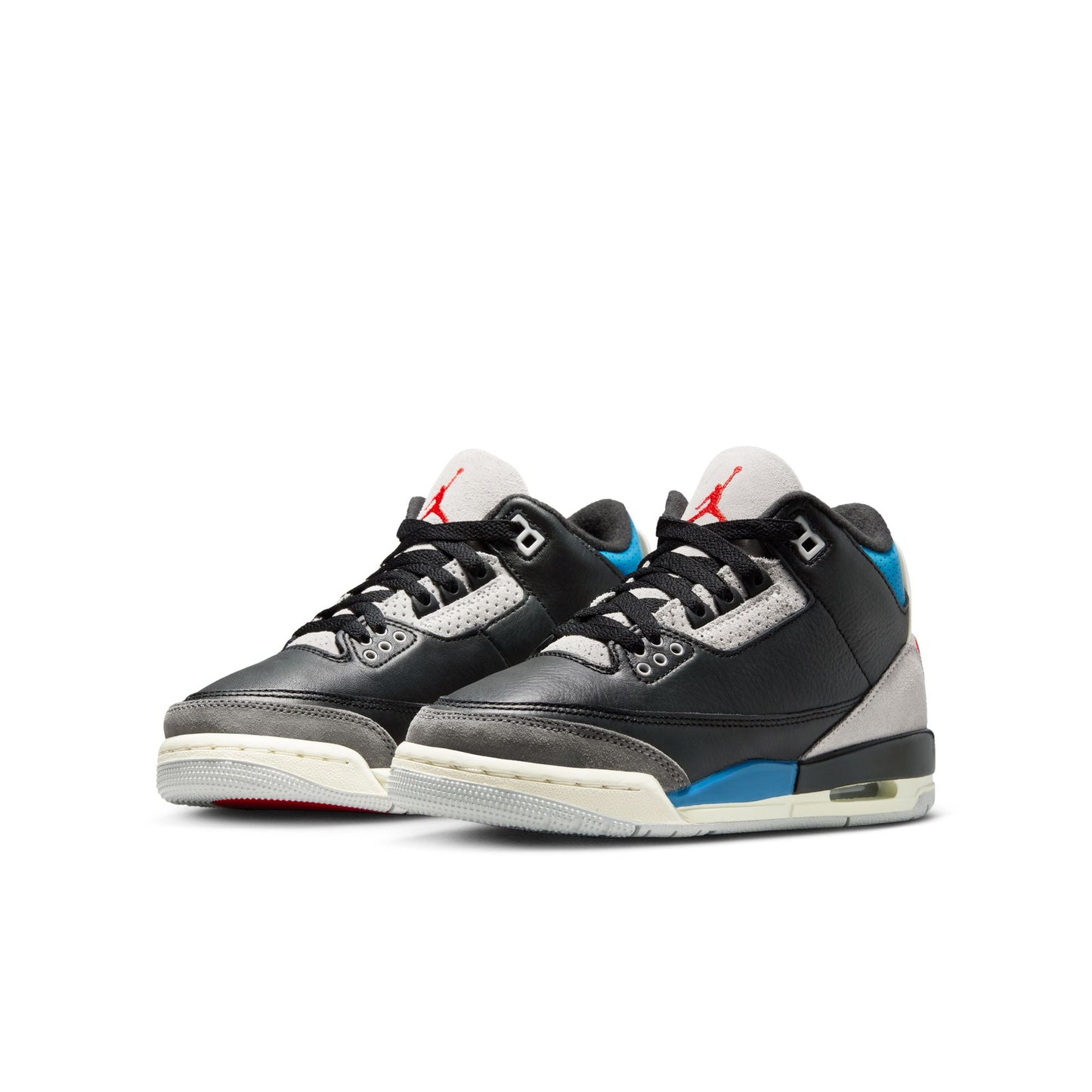 Air Jordan "3 Retro" GS - Black / Chile Red (Rare Air)