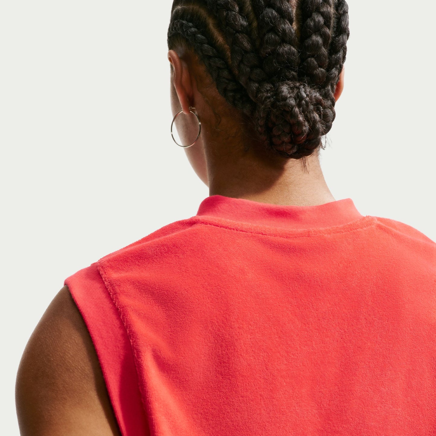 Nike "Sportswear Chill Terry Tank Top" Womens - Light Crimson / Sail