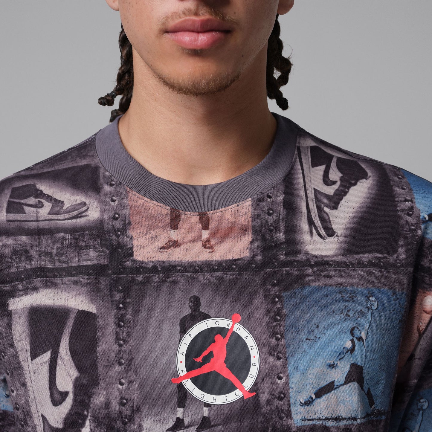Jordan "Flight Club Printed T-Shirt" Mens - Sail