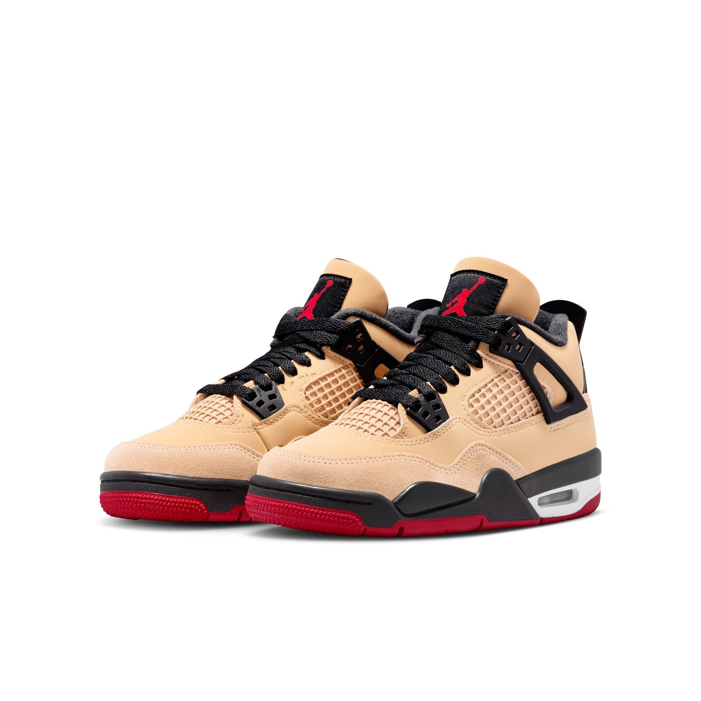Air Jordan "4 Retro" GS - Sesame / Fire Red / Black / White