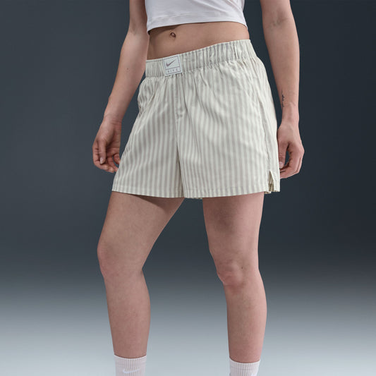 Nike "Mid Rise Loose Striped Shorts" W - College Grey / Sail