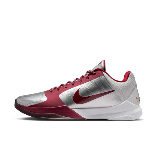 Nike "Kobe V Protro" Mens - Metallic Silver / Team Red