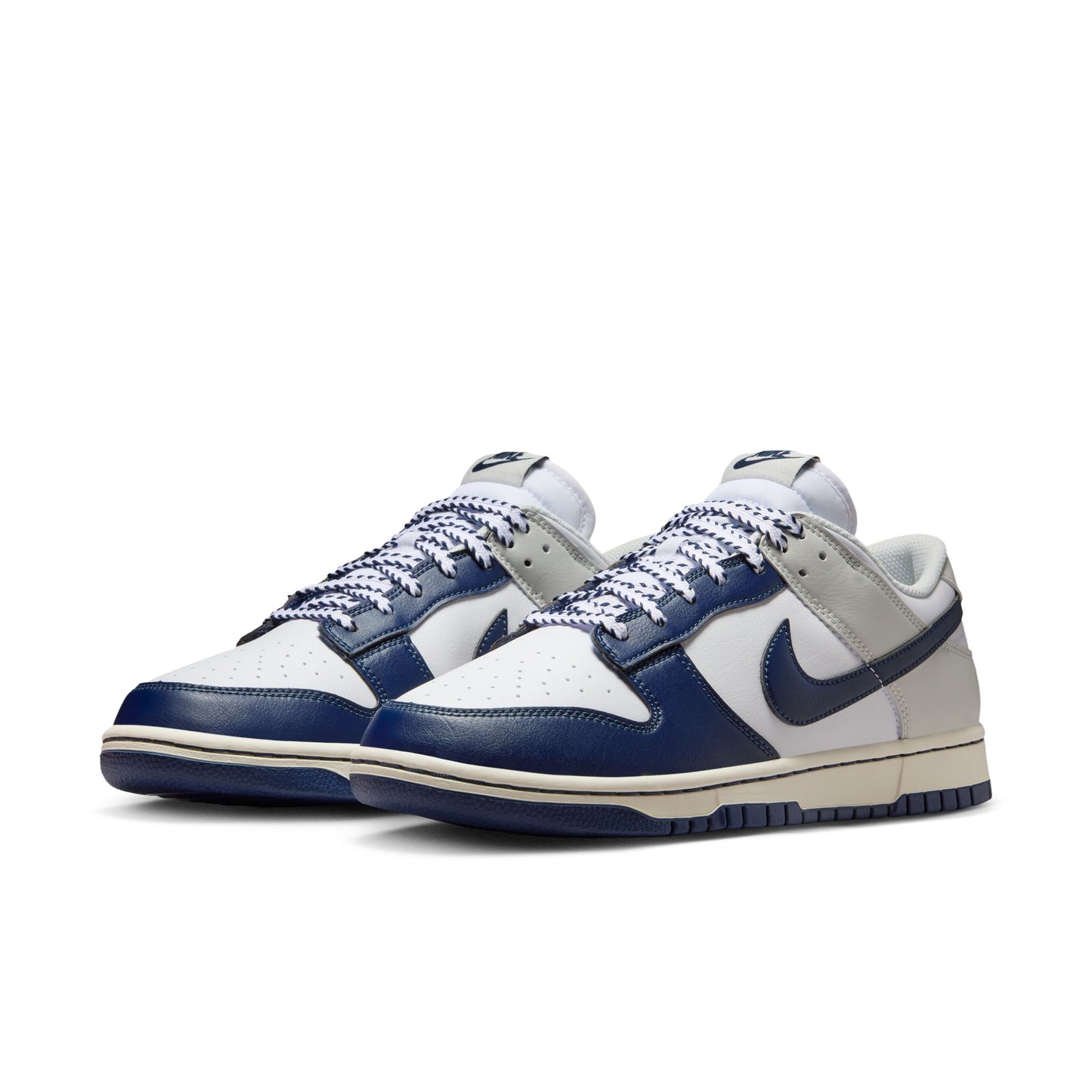 Nike "Dunk Low Retro" M - White / Midnight Navy