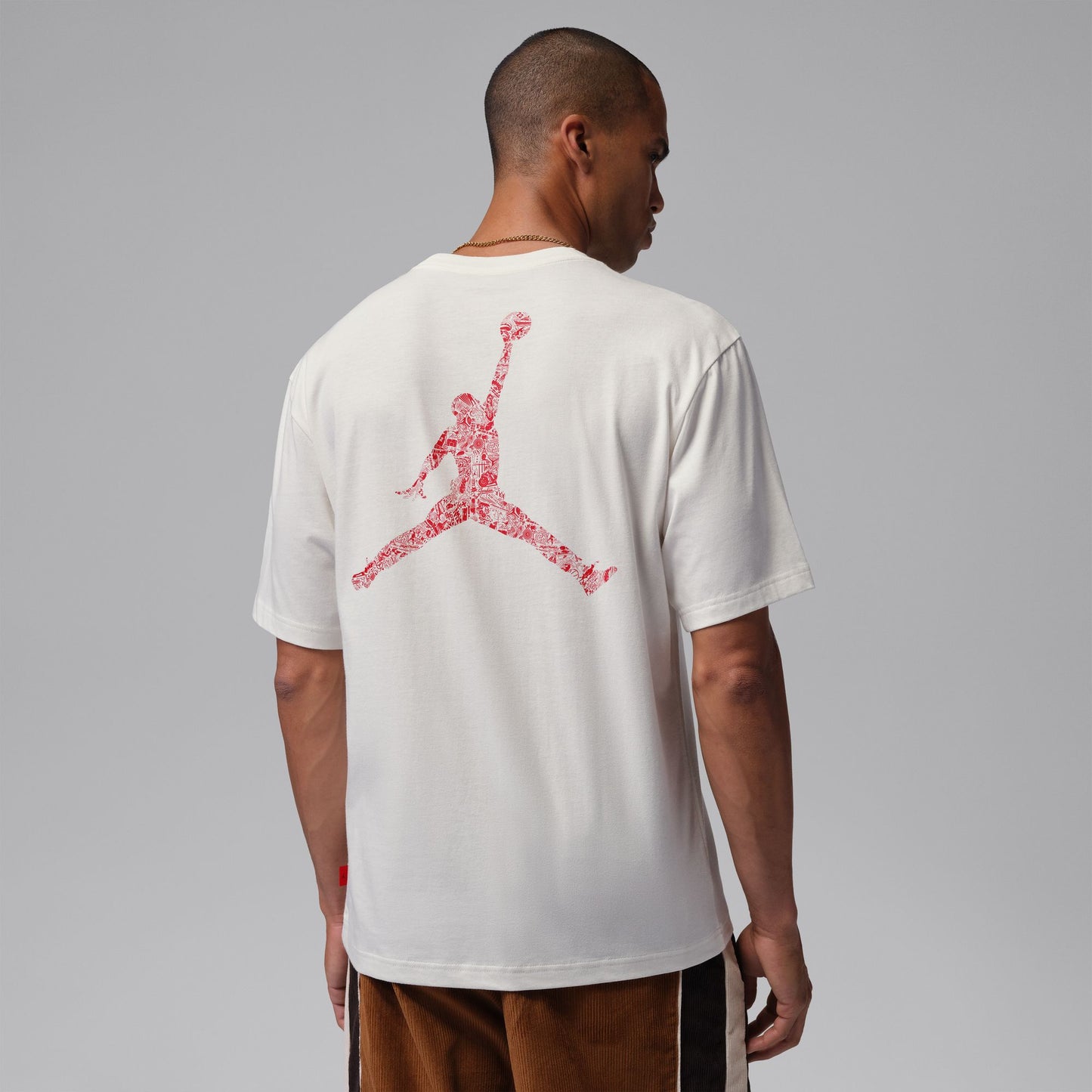 Jordan "Brooklyn Tee" Mens - Sail / University Red