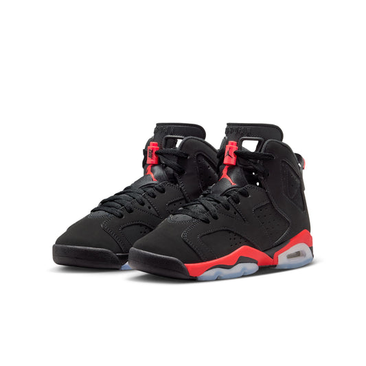 Air Jordan "6 Retro" Grade School - Black / Lt Crimson