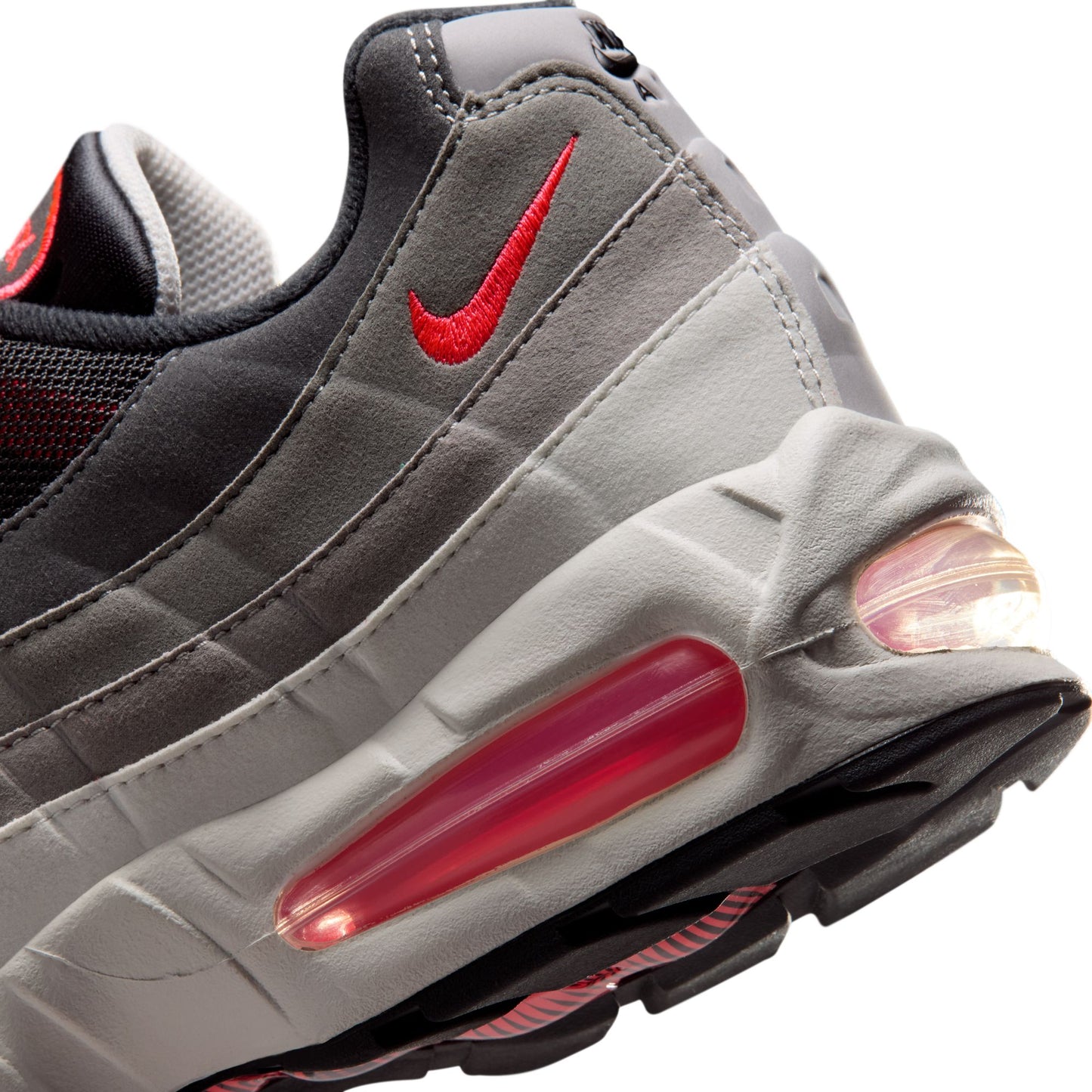 Nike "Air Max 95 Big Bubble PRM" Mens - Anthracite / Solar Red