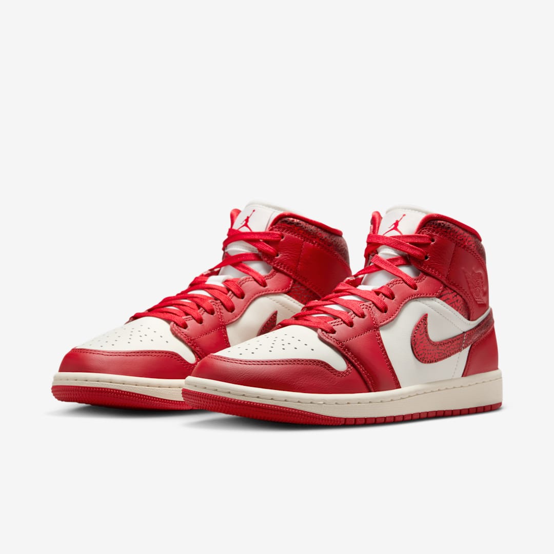 Jordan "1 Mid SE" W - Sail / Varsity Red