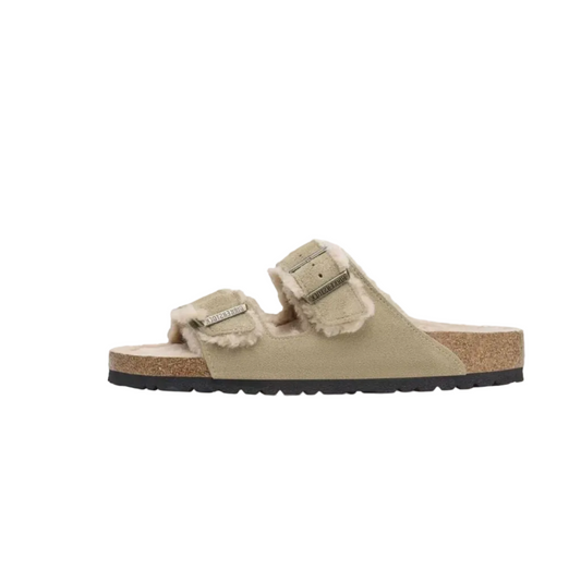 Birkenstock "Arizona Shearling" - Taupe
