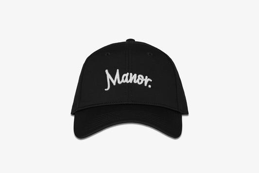 Manor X Taylor Made "Manor Script Dad Golf Hat" - Black / White