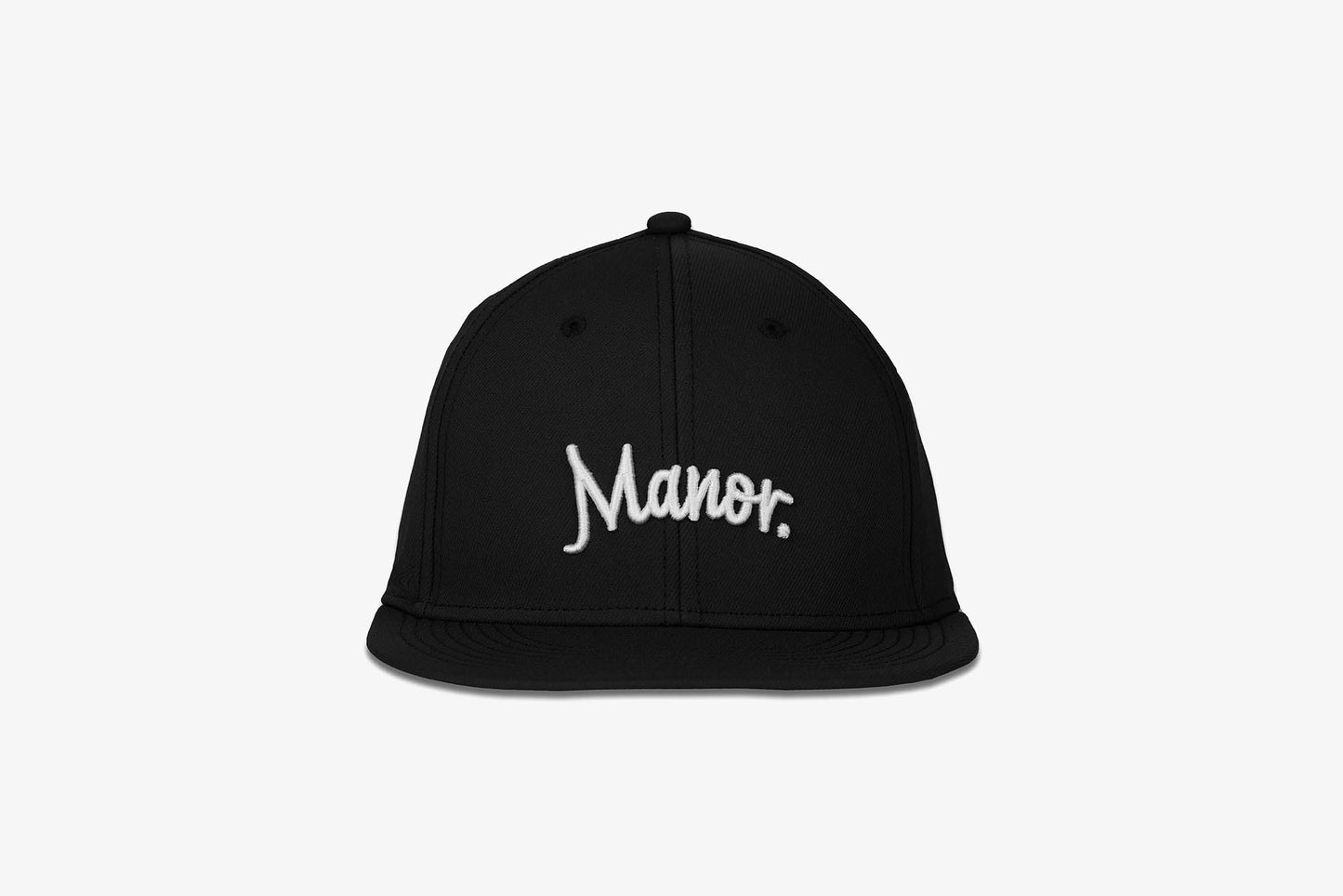 Manor X Taylor Made "Manor Script Flat Bill AM0AM08273 hat" - Black / White