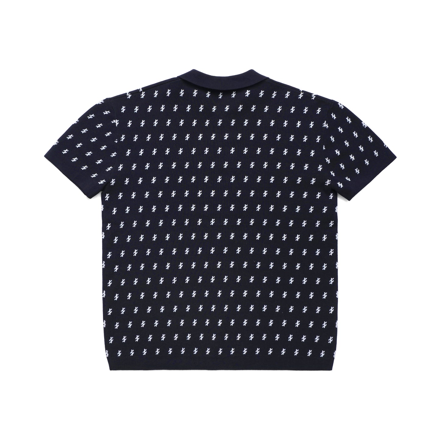 Metalwood Studio "Crossline Knit Polo" M - Navy