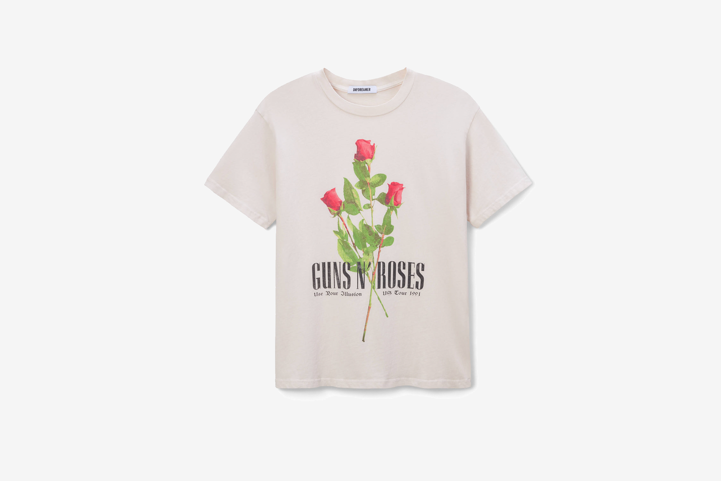 DayDreamer "Guns N Roses Use Your Illusion Roses Weekend Tee" W - Dirty White