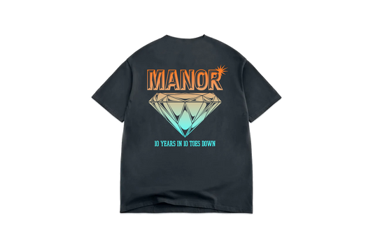 Manor "10 Years In Hangtime T-Shirt" Kids - Vintage Black