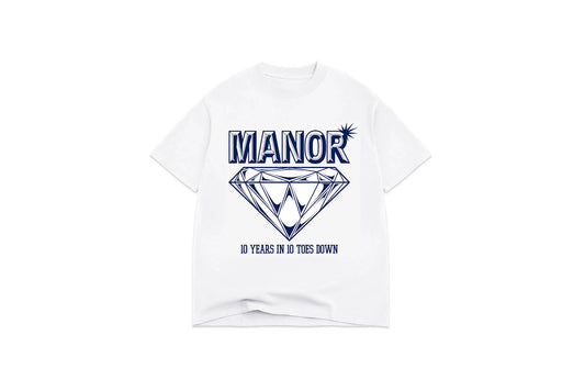 Manor "Diamond T-Shirt" Kids - White / Royal