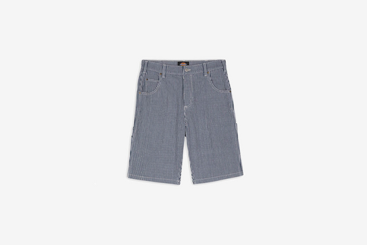 Dickies "Hickory Stripe Carpenter Shorts" M - Ecru/Airforce Blue