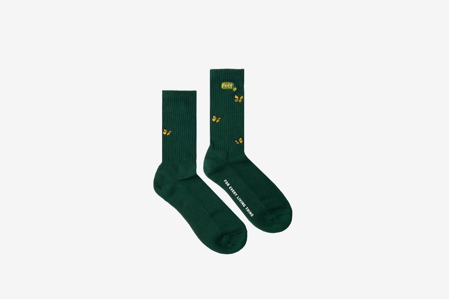 Felt "Butterfly Socks" - Green Grass