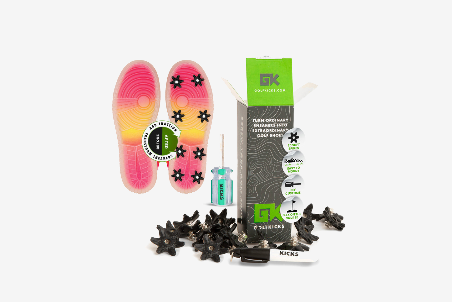 GolfKicks "DIY Traction Kit" M - Black