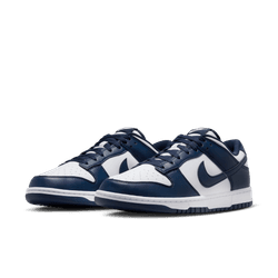 Nike "Dunk Low Retro" M - White / Midnight Navy