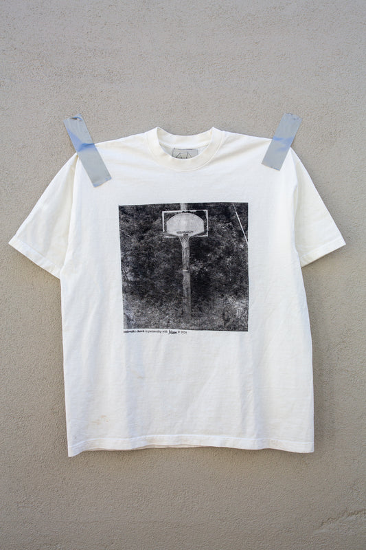 (sidewalk) premium x Manor "Hoop" Shirt M - White