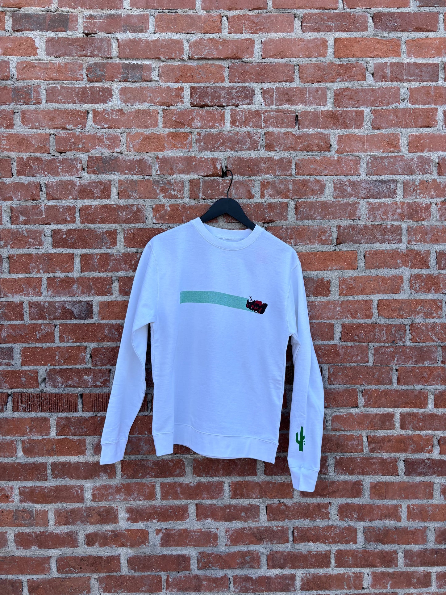 Manor "Striped Fairway Crewneck" - White