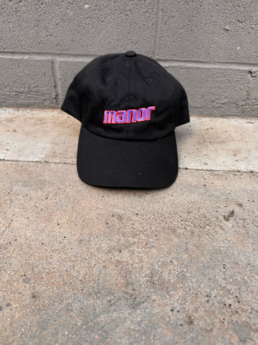 Manor "Sunblock" Dad Hat -  Black / Purple