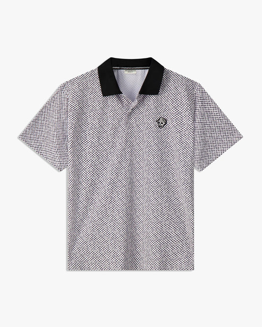 Devereux Golf "Labyrinth Polo" Mens - White / Black
