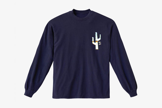Manor "Chrome Hang Time L/S" T-Shirt M - Navy / Chrome