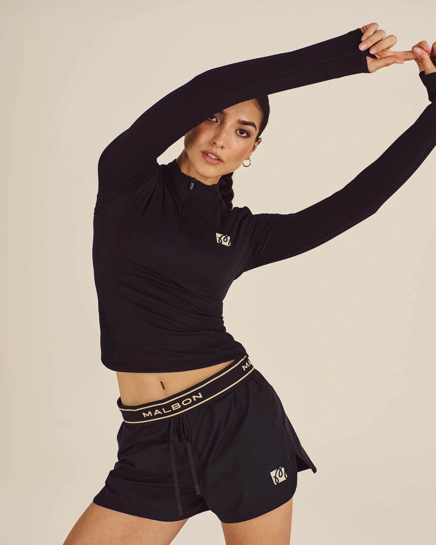 Malbon "Gamet Short" Womens - Black