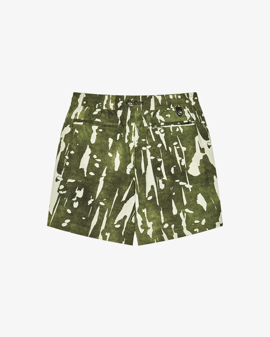 Malbon "Scooter Inkwash Short" Mens - Olive Inkwash