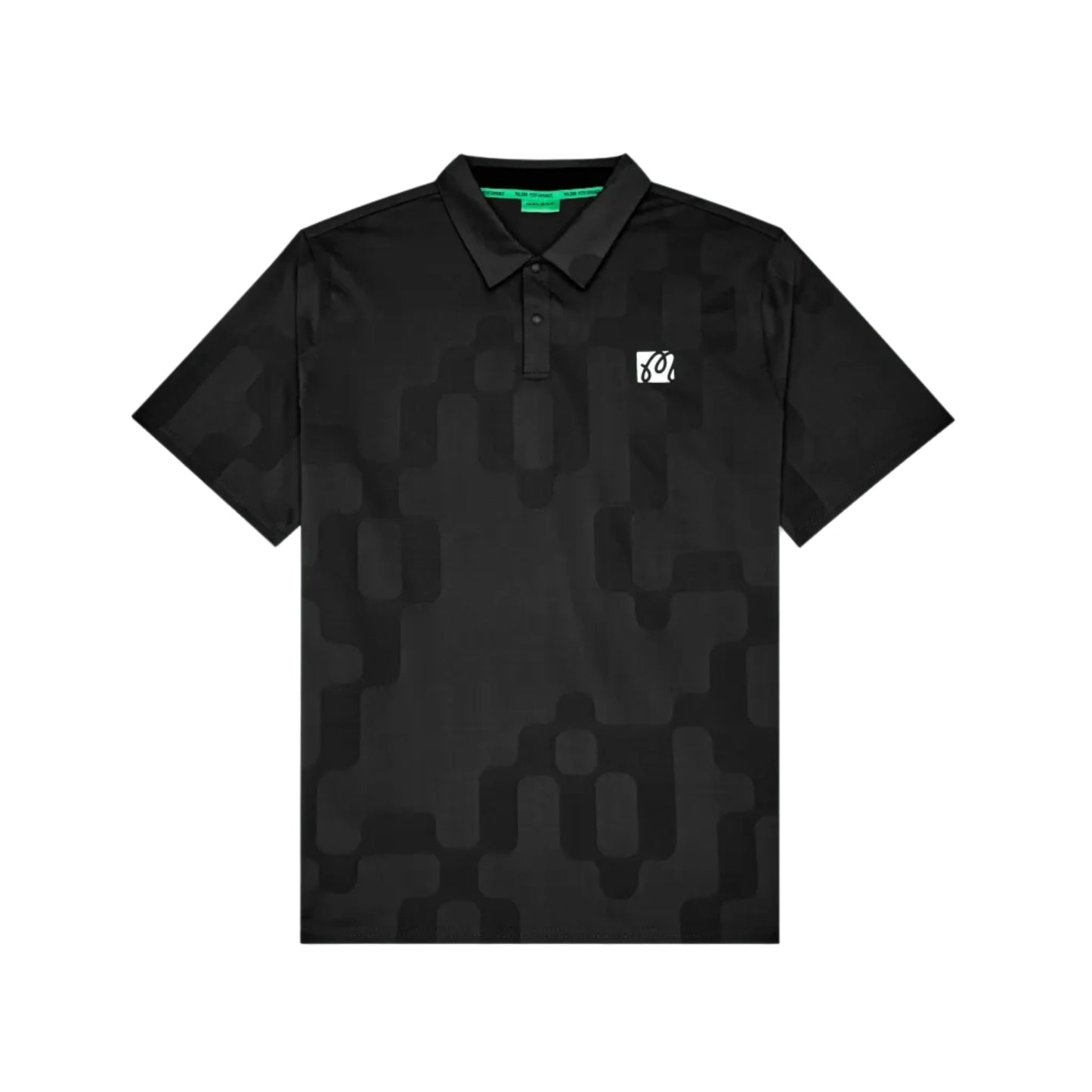 Malbon "Performance Mesh Paneled Polo" Mens - Black