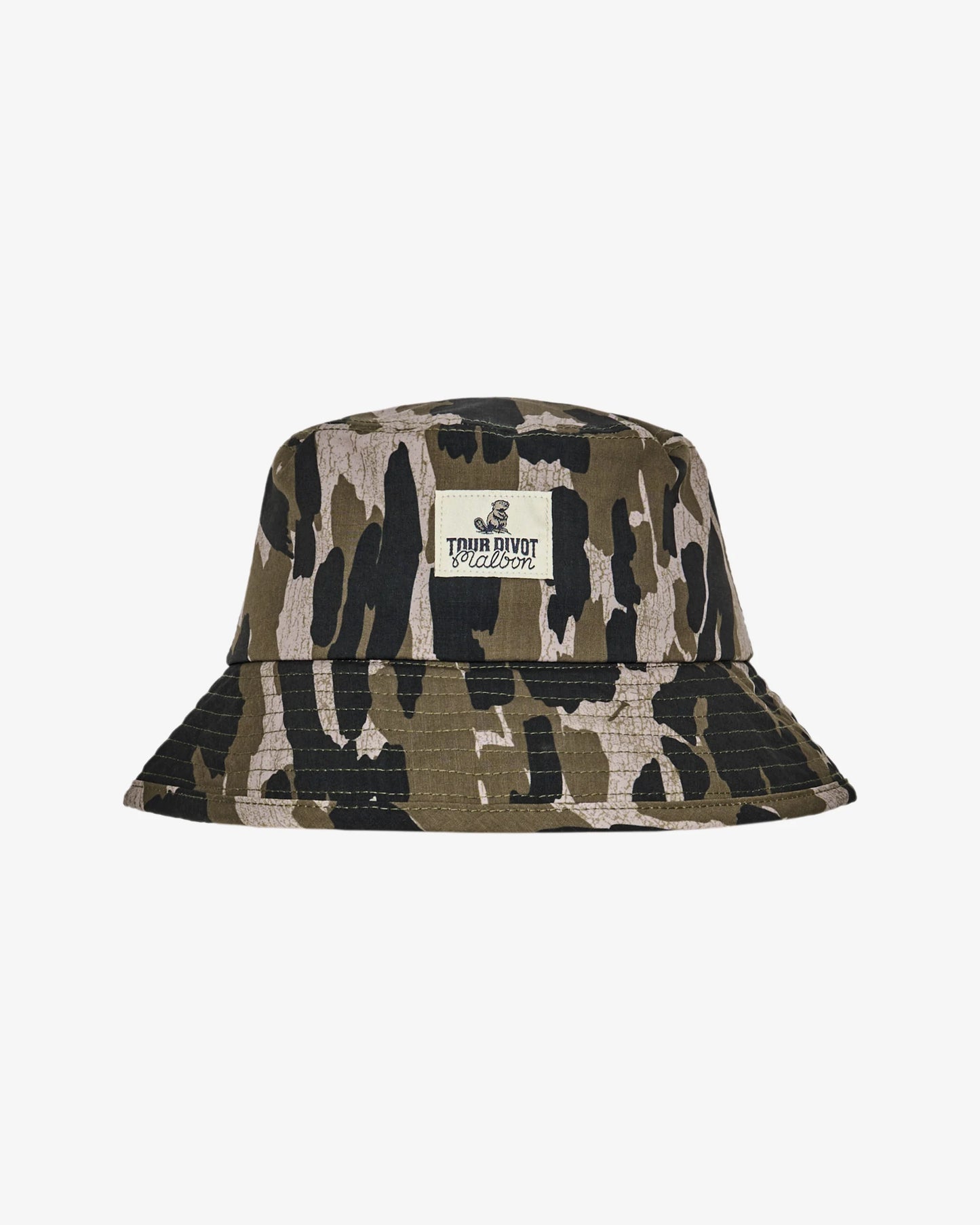 Malbon "Tour Divot Camo Bucket Hat" Mens - Bark Camo
