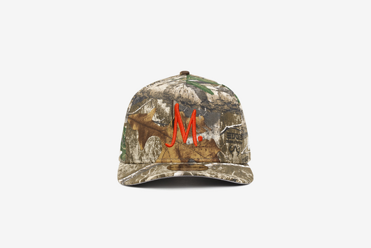Manor x New Era "M" 9FIFTY A-Frame Snapback - Real Tree Camo / Orange