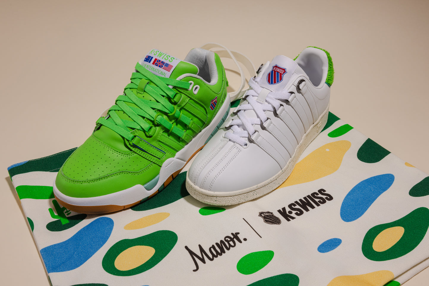 K-Swiss "Classic VN x Manor" M - White / Egret / Grass Green / Jasmine