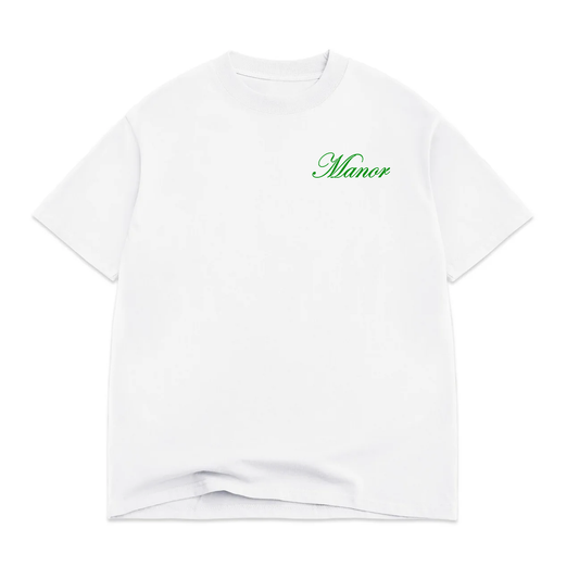 Manor "Diamond Anniversary Script T-Shirt" Mens - White