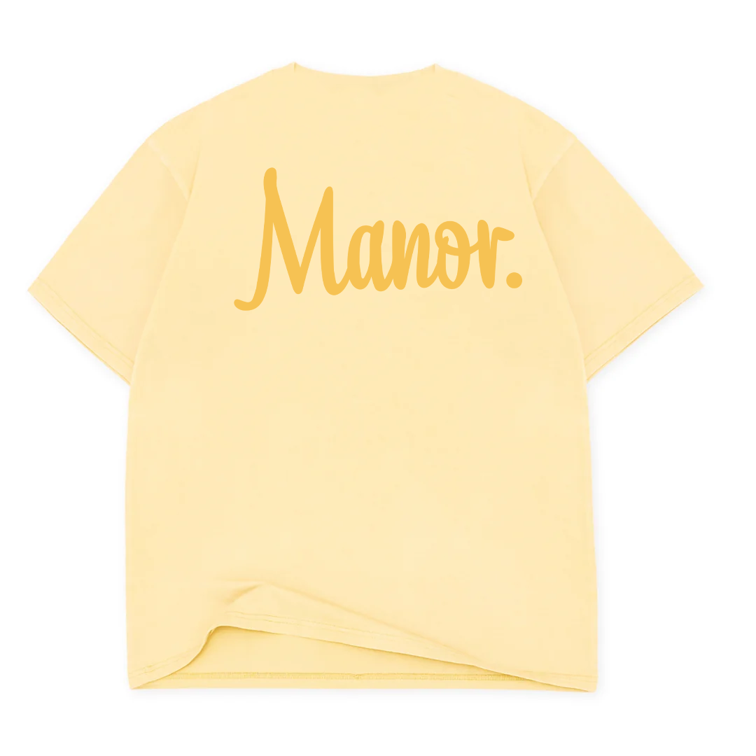 Manor "Classic Embroidered T-Shirt" Mens - Lemon / Lemon