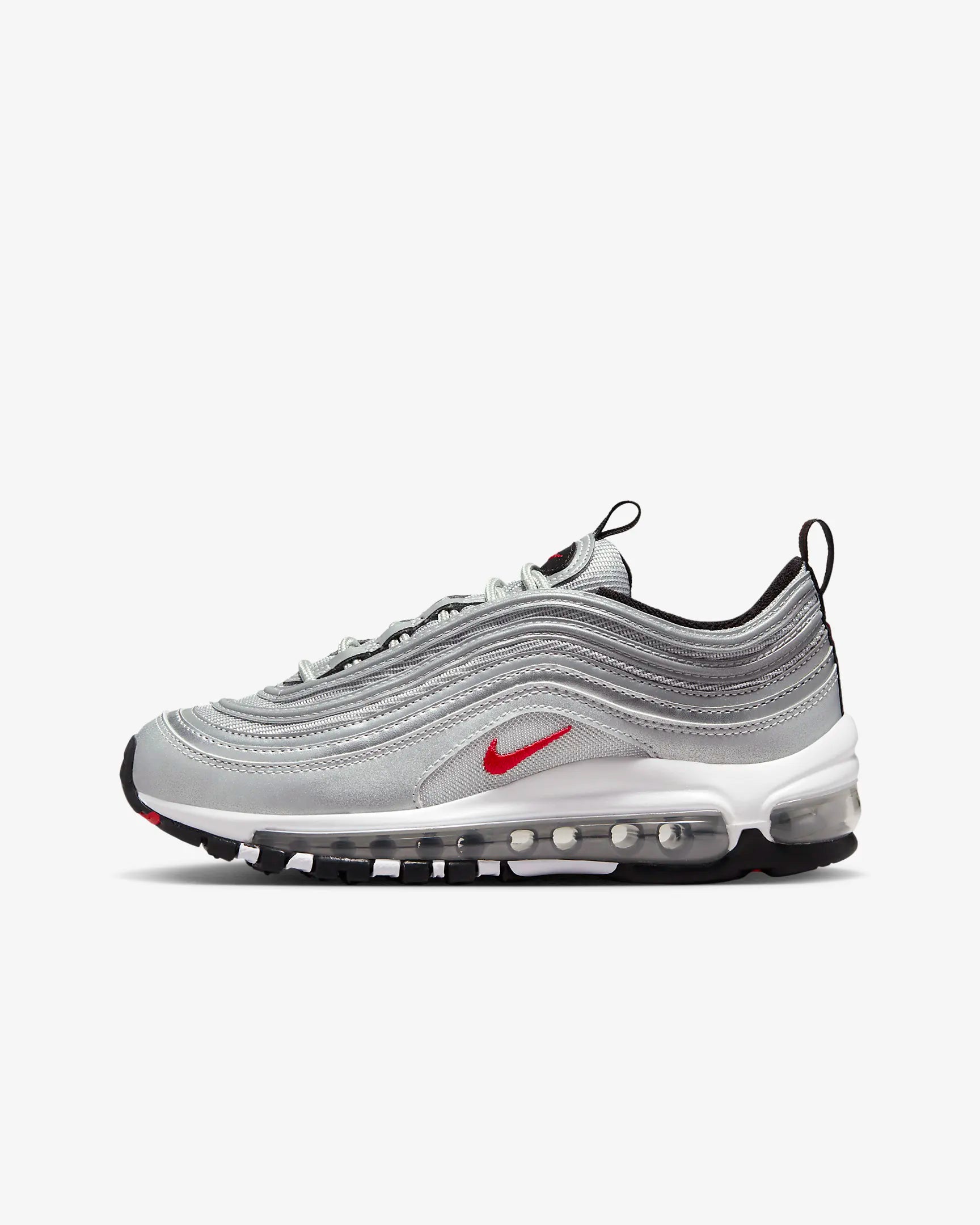Nike Air Max 97 GS Metallic Silver Varsity Red Cheap Parallax Jordan Outlet mens nike zoom pegasus turbo blue hero