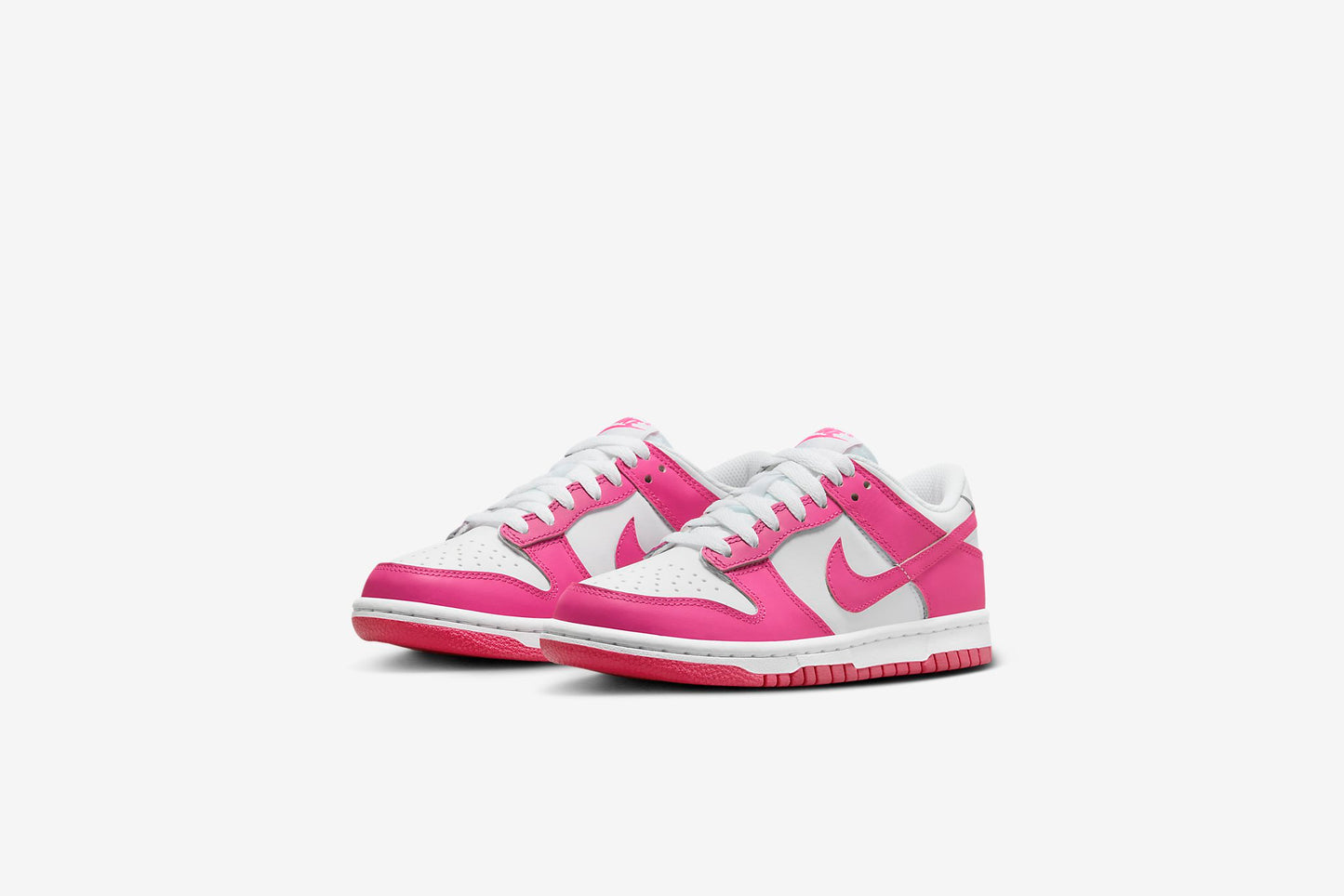 Nike "Dunk Low" GS - White / Laser Fuchsia