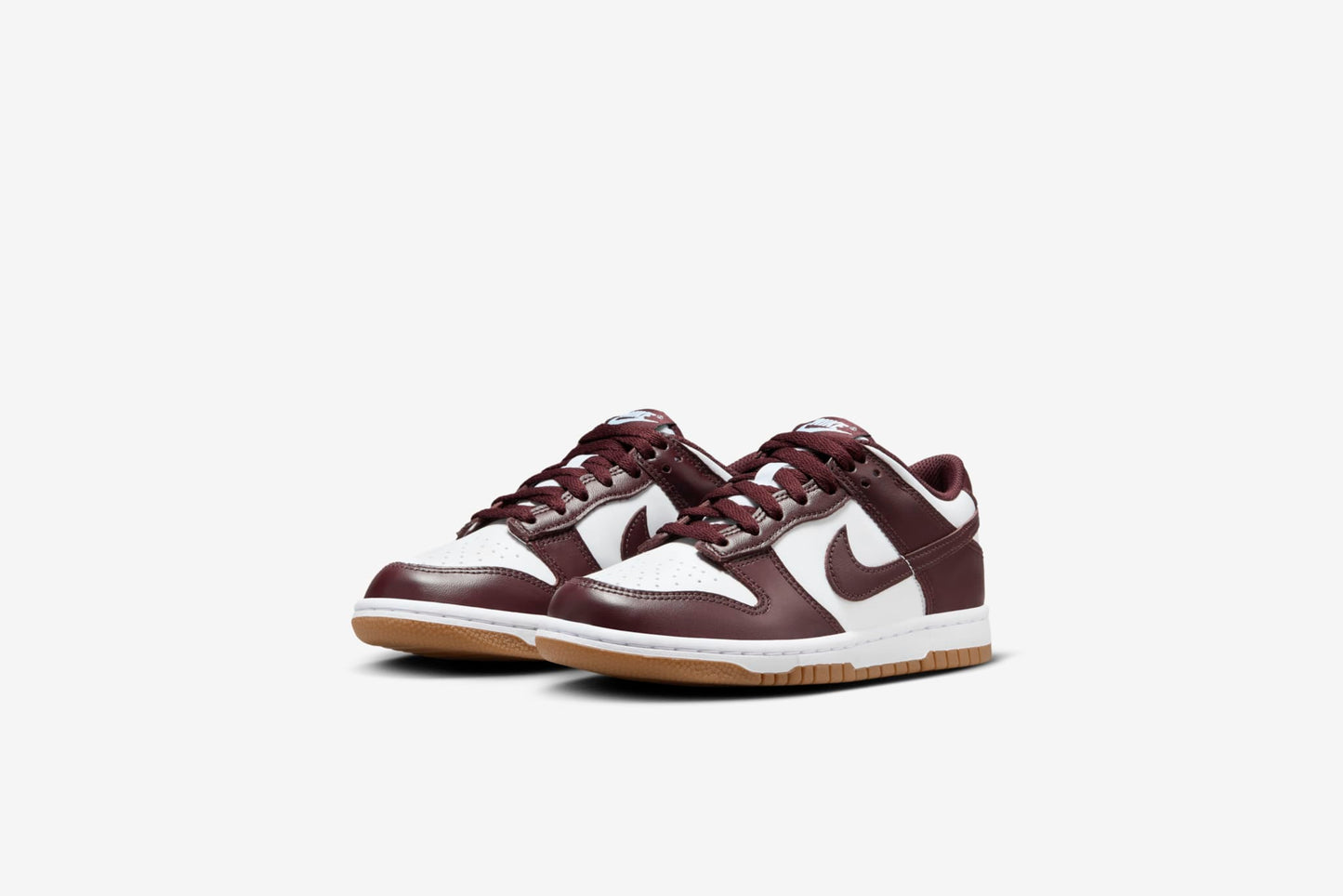 Nike "Dunk Low" GS - White / Burgundy Crush