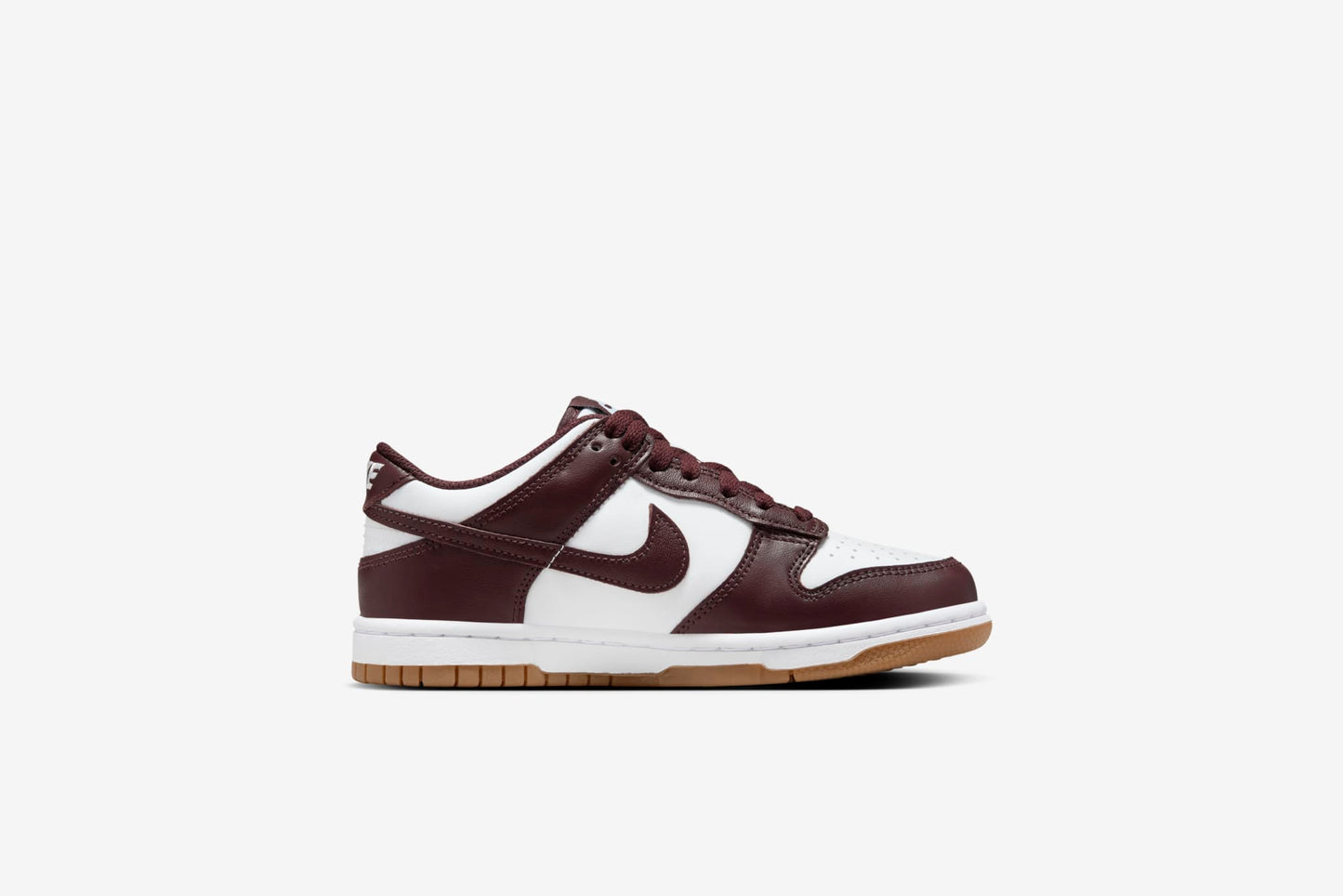 Nike "Dunk Low" GS - White / Burgundy Crush