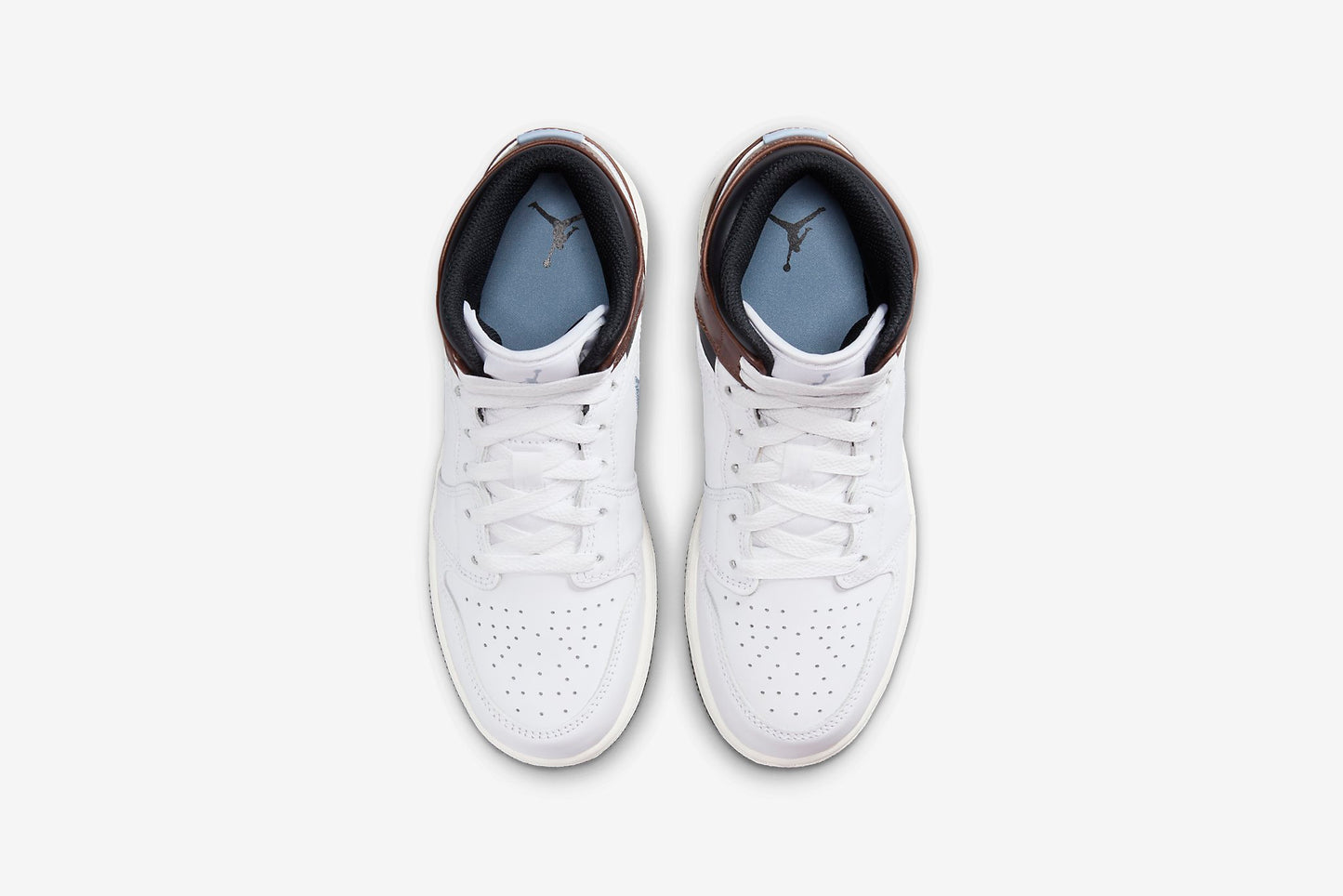 Air Jordan "1 Mid SE" GS - White / Blue Grey / Black / Sail