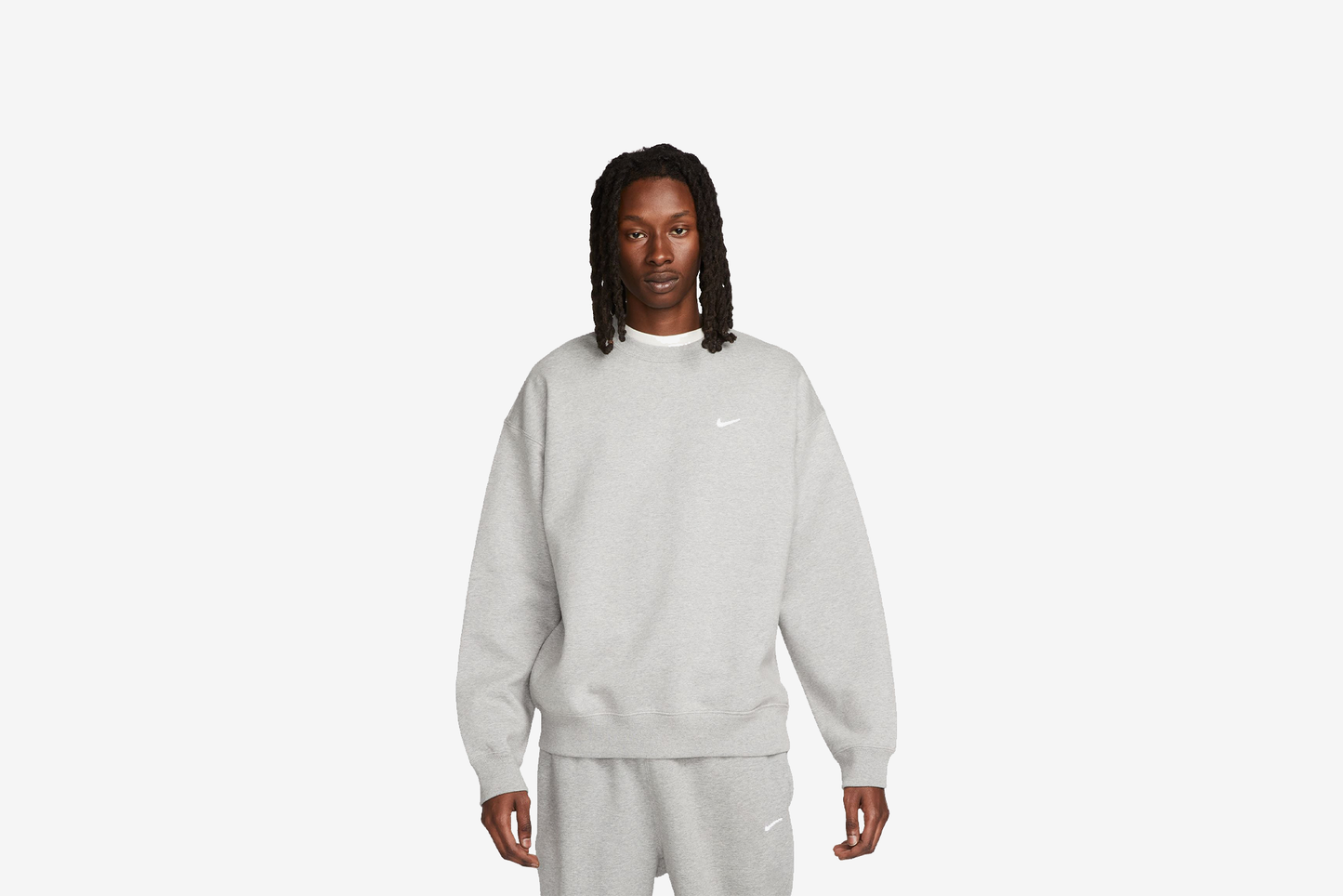 Nike "Solo Swoosh Fleece Crew" M - Grey