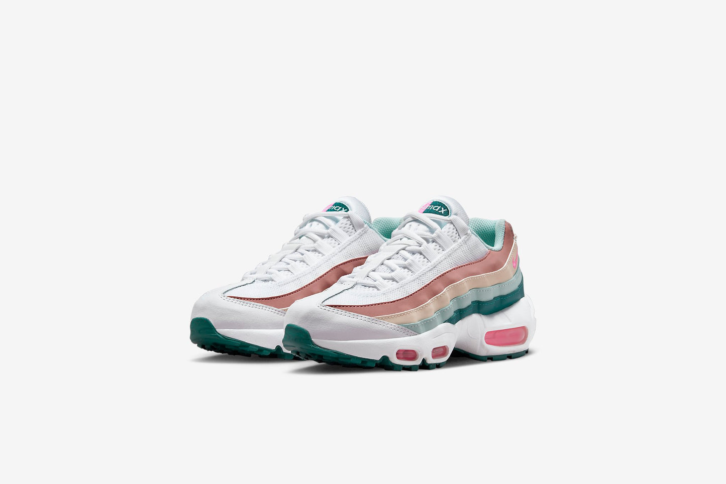 Nike "Air Max 95 Recraft" GS - White / Pink-Geode Teal