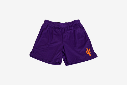 Manor  "Mesh Gym Shorts" M - Purple / Orange