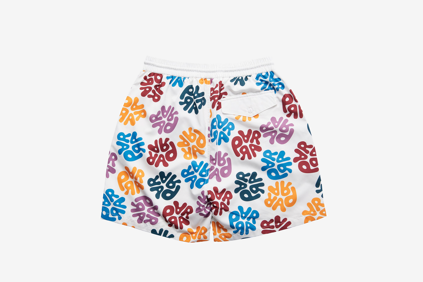 By Parra "1976 Logo Swim Shorts" M - Off White