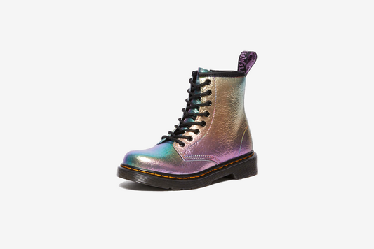 Dr. Martens Kids "1460 J Rainbow Crinkle Lace Up Boots " PS - Multi